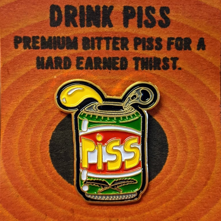"VeeBee" Piss Can Pin